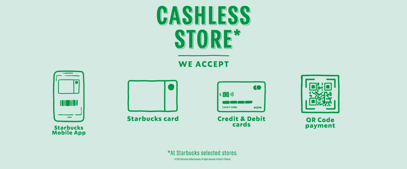 Cashless Store Starbucks Thailand