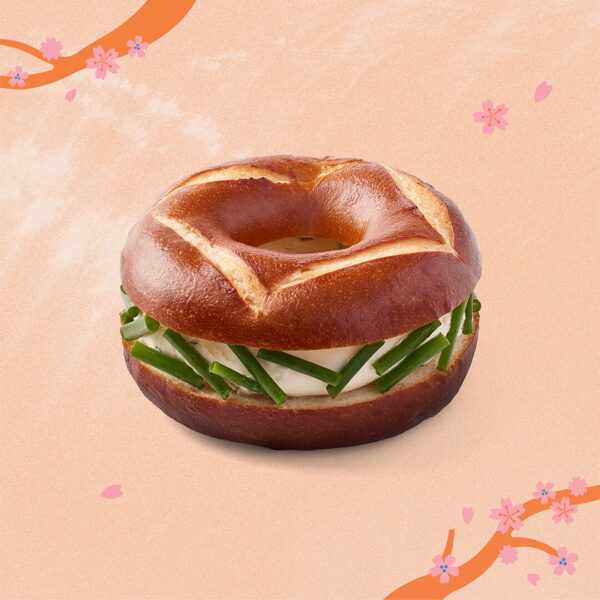 Spring Onion & Cream Cheese Bagel